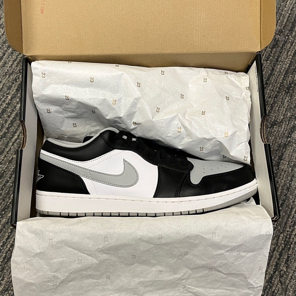Nike Air Jordan 1 Low Black and Smoke Gray. “Shadow” - Picture 8 of 10